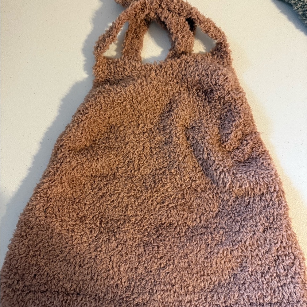 NWT SKIMS Cozy Knit Halter Top Tie Neck Bralette in Rose Clay NWT Size 4x 5x